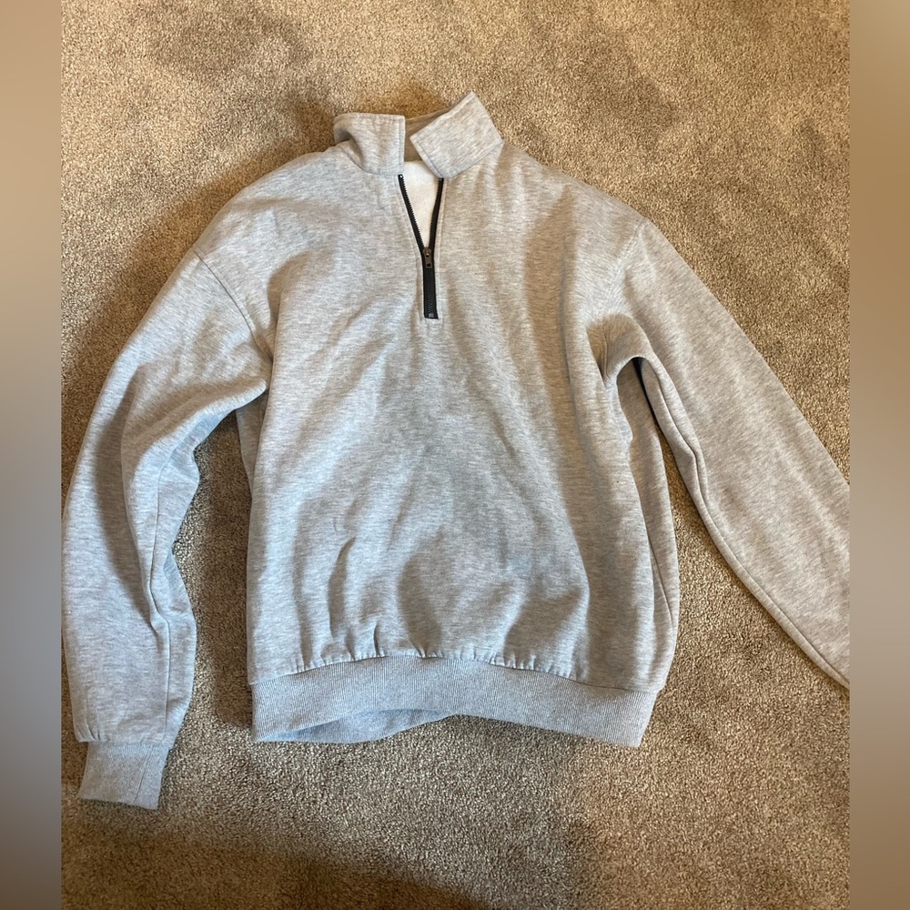 Amazon grey quarterzip sweatshirt (never worn)